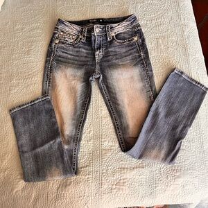 Miss Me Distressed Blue Straight Leg Jeans